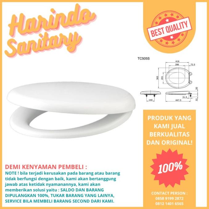 COVER SEAT/TUTUP CLOSET TOTO CW 421 J/SW 420 JP ---READY---