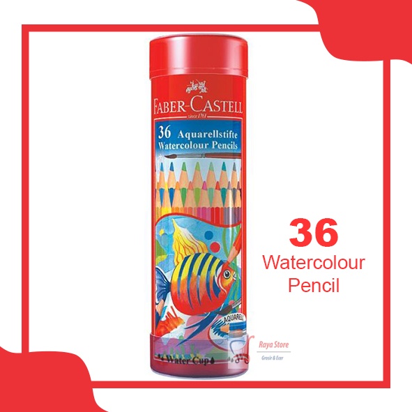 

Round tin aquarel 36L pensil warna faber-castell