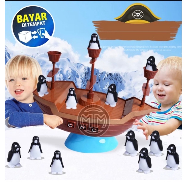 Jc Mainan Boat Pinguin Balance game Jaga keseimbangan Kapal Pinguin Lucu YG17