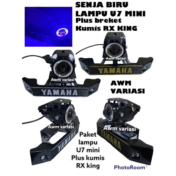 PAKET SUPER GANTENG LAMPU U7 MINI PLUS KUMIS RX KING
