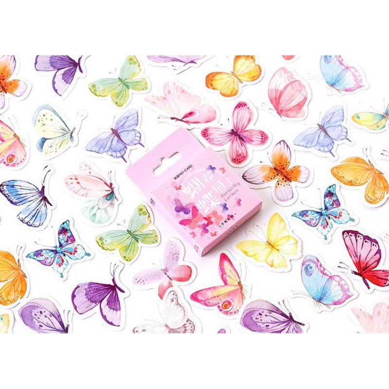 

KIYOWO 45Pcs Stiker Desain Kawaii butterfly Lucu untuk Scrapbook