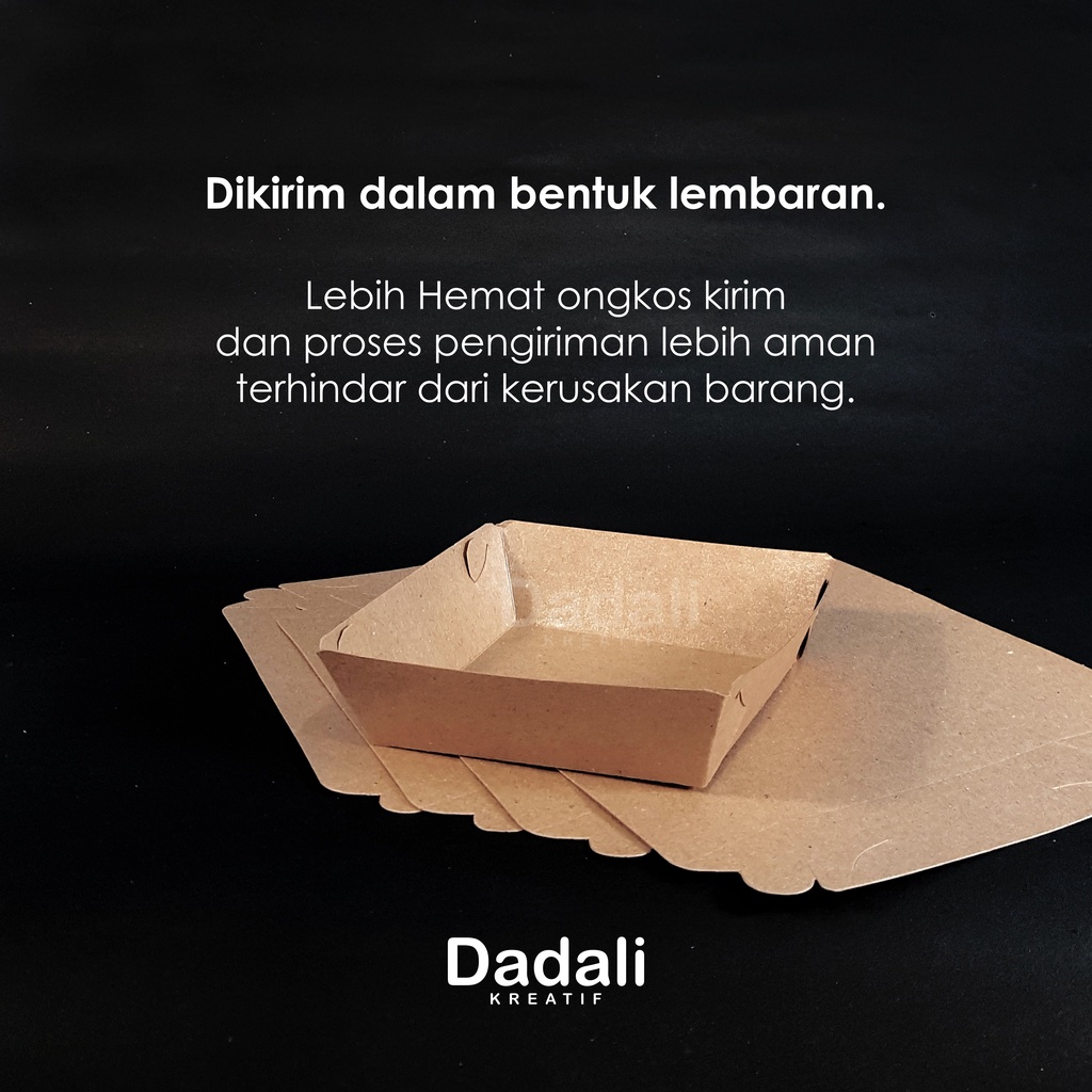 Paper Tray Dine In B Kraft Tebal 290gsm Burger Takoyaki Dimsum Ayam