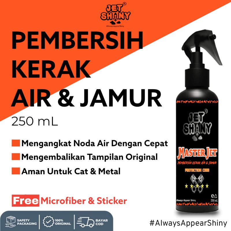 JetShiny MasterJet Pembersih Kerak Air dan Jamur Body Motor,Mobil,Helm dan Sepeda