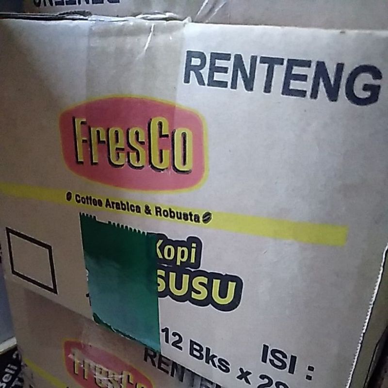 Baru 1 dus Kopi Fresco Susu Fresco Moka 10 Renceng x 12 pcs x 30gr