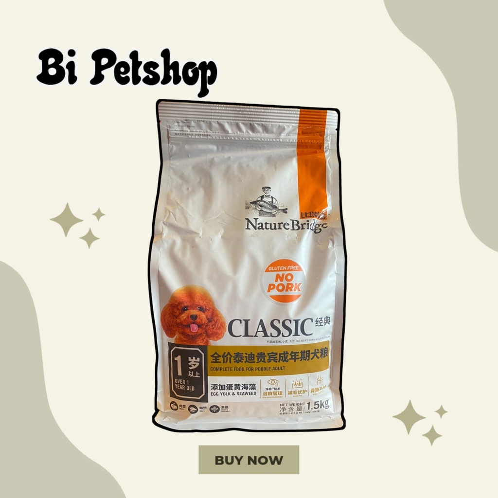 Nature Bridge POODLE ADULT 1,5kg makanan anjing poodle