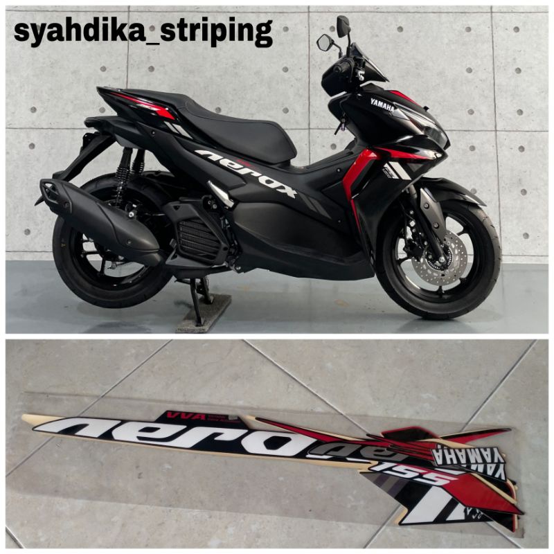 Jual Stiker Striping Lis Body Yamaha New Aerox Hitam