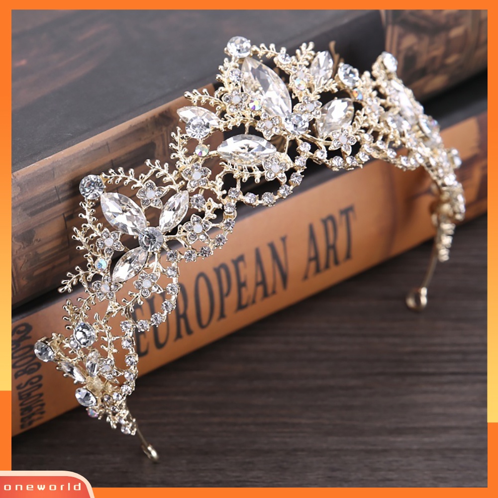|Onewo Dress Mini Lengan Pendek Untuk Wanita| Mahkotatiara Rambut Wanita Hias Berlian Imitasi Gaya Barok Berkilau Untuk Pernikahanpengantinhadiah
