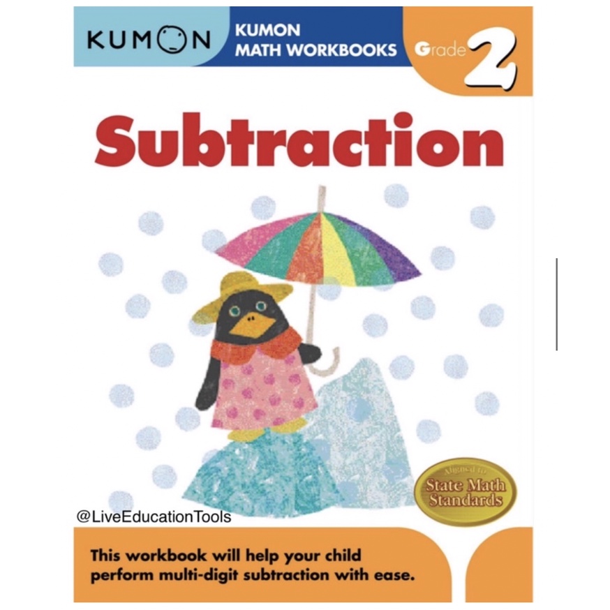 Kumon Math Workbook SUBTRACTION Grade 2