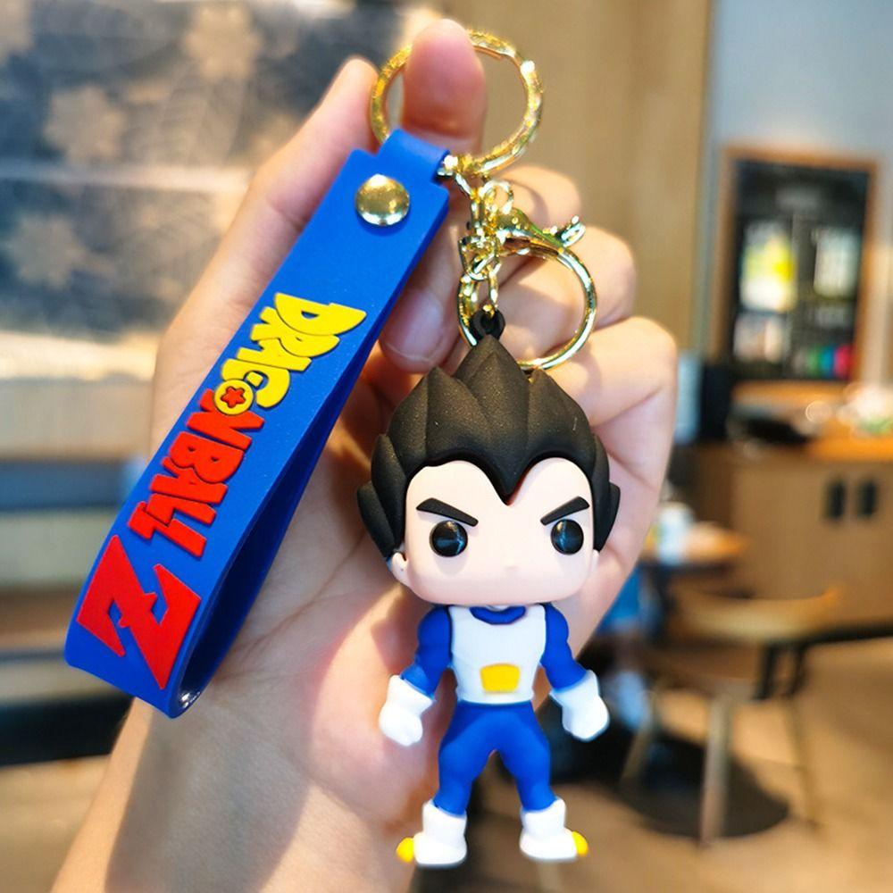 Lanfy Dragon Ball Gantungan Kunci Trendi Lucu Hadiah Hadiah Anime Action Figure Vegeta Kartun Kunci Gesper Son Goku Key Lanyard