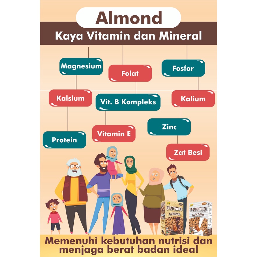 Afis Life Sari Bubuk Almond Umum Minuman kesehatan keluarga