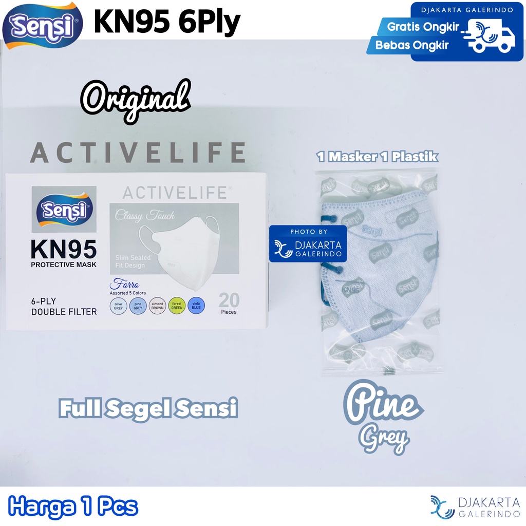 Masker SENSI KN95 ACTIVELIFE 6Ply Individual pack Original Sensi