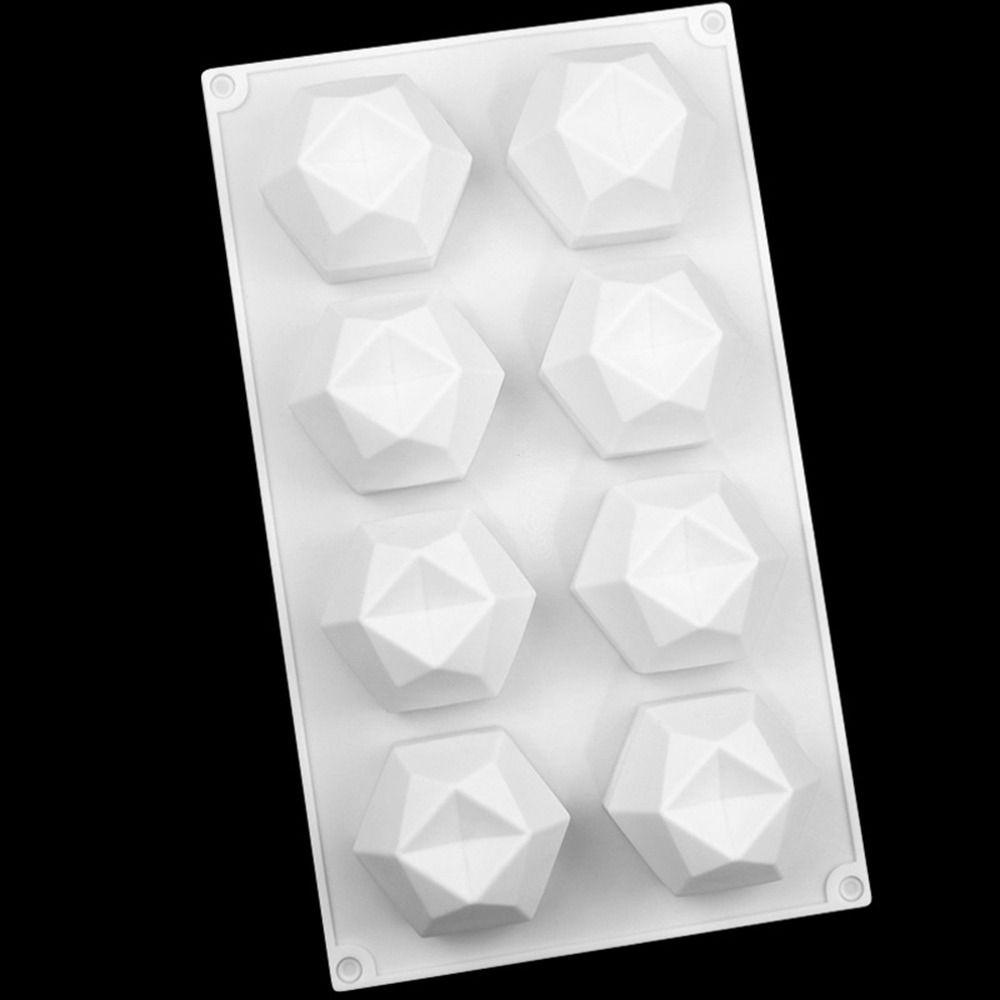 Preva Polygonal Cube DIY Craft Perlengkapan Pernikahan Cream Roti Cupcake Coklat 8rongga