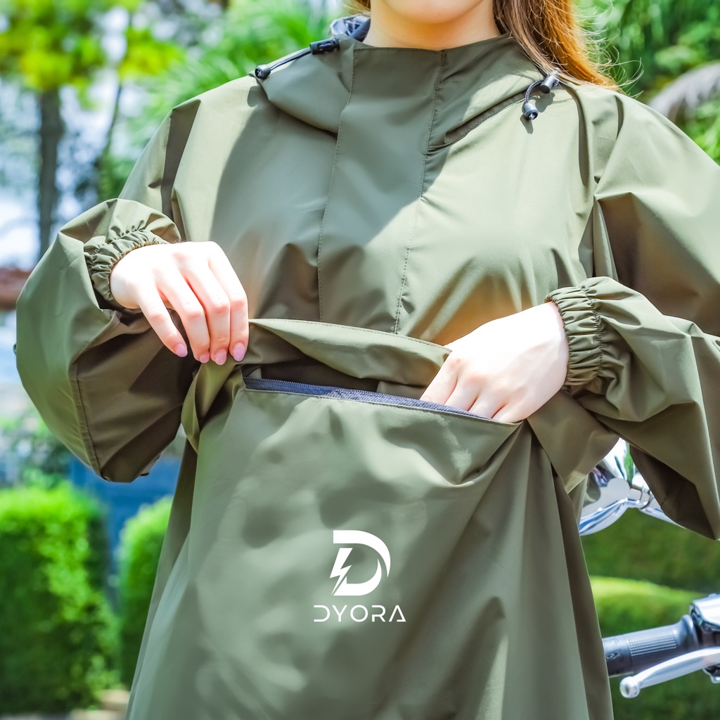 Raincoat DYORA Aussie Series Green / Jas Hujan Pria Wanita DYORA Orinal Mantel Hujan Cowok Cewek Jas