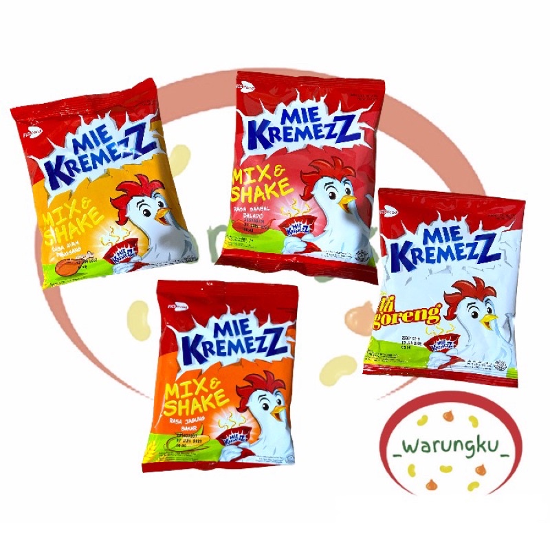 Mie KREMEZZ Mix &amp; Shake Snack Mi Kremes Aneka Rasa