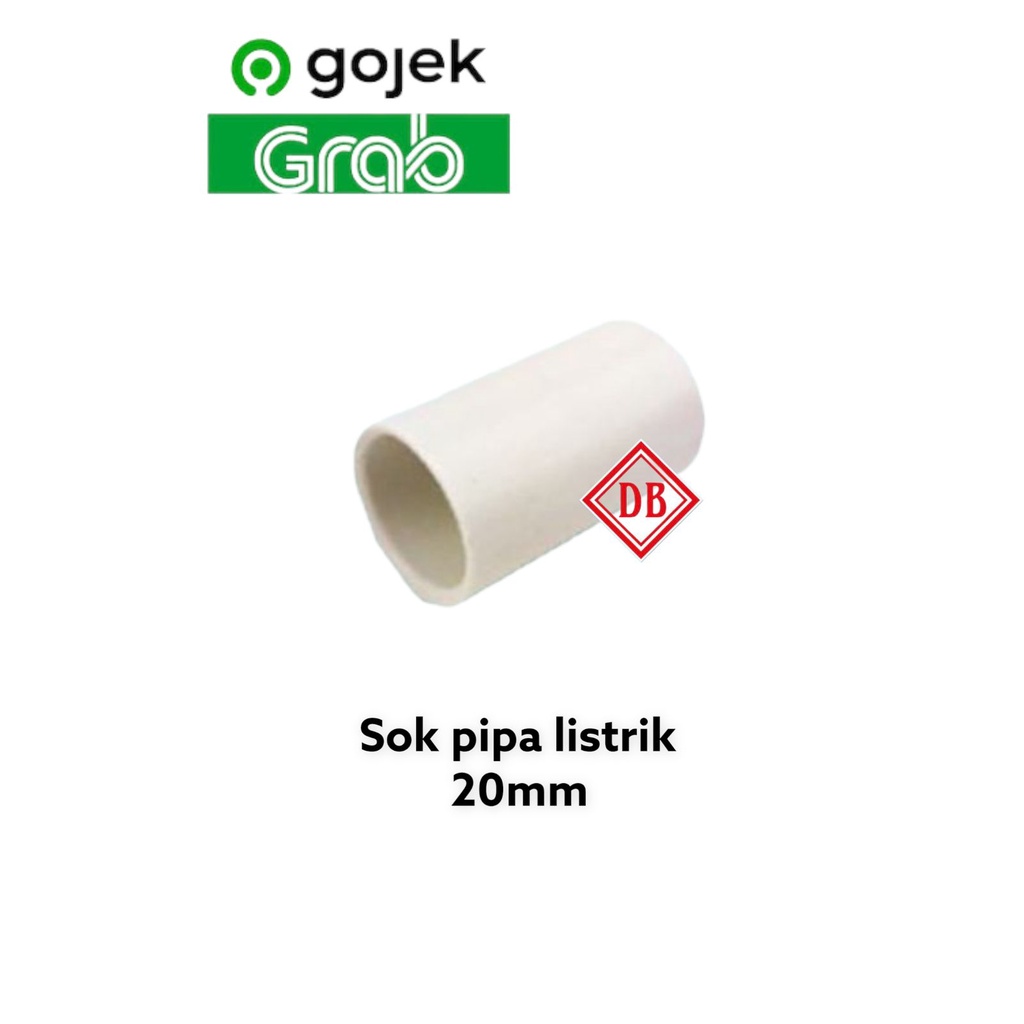 SAMBUNGAN PIPA LISTRIK 20mm PVC/SOK PIPA LISTRIK