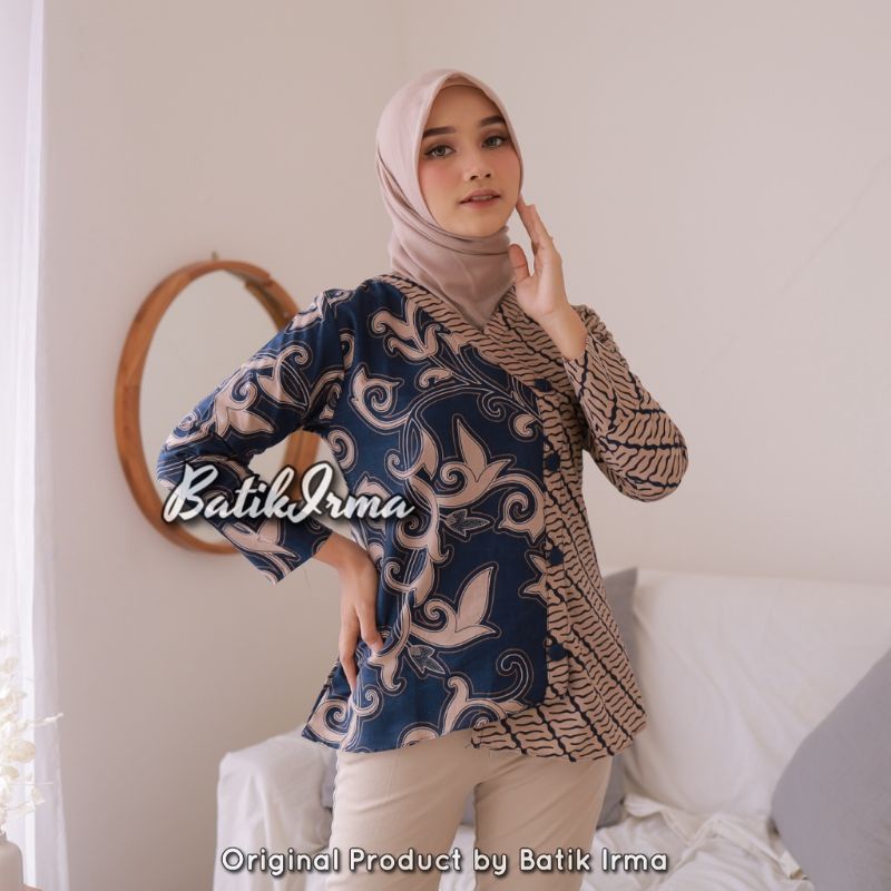 Baju Batik Wanita Modern Monalisa Genes M,L,XL Asli Pekalongan/ Atasan Batik Wanita PPBTK07 Modern Batik Murah Cassual Atasanbatik Wanitabatik