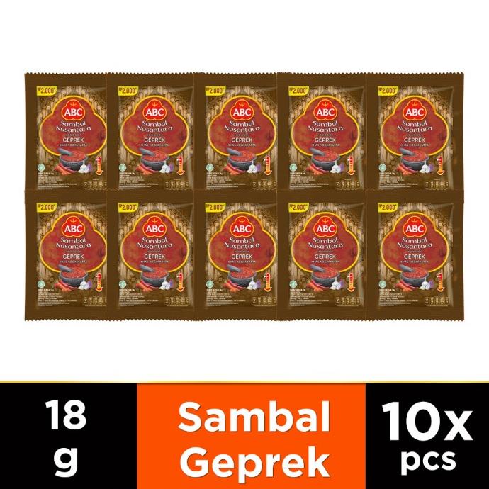 

ABC Sambal Nusantara Geprek 10 x 18 g
