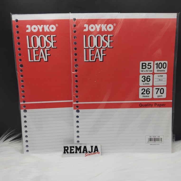 

Joyko Loose Leaf B5 isi 100 Bergaris