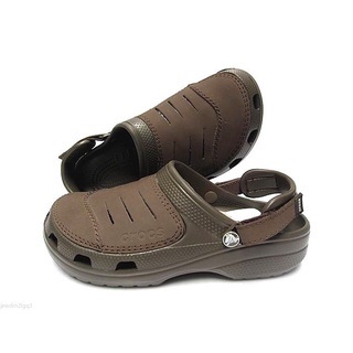 SEPATU SANDAL PRIA / SANDAL CROCS / CROCS YUKON SUEDE MAN - HITAM PROMO