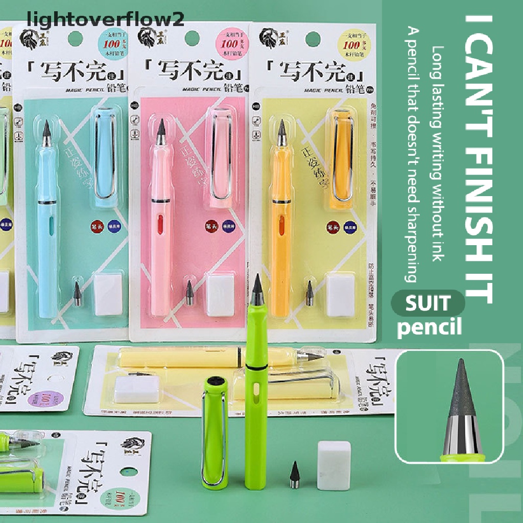 (lightoverflow2) Technoy Set Pensil Ajaib Tanpa Tinta Untuk Menulis