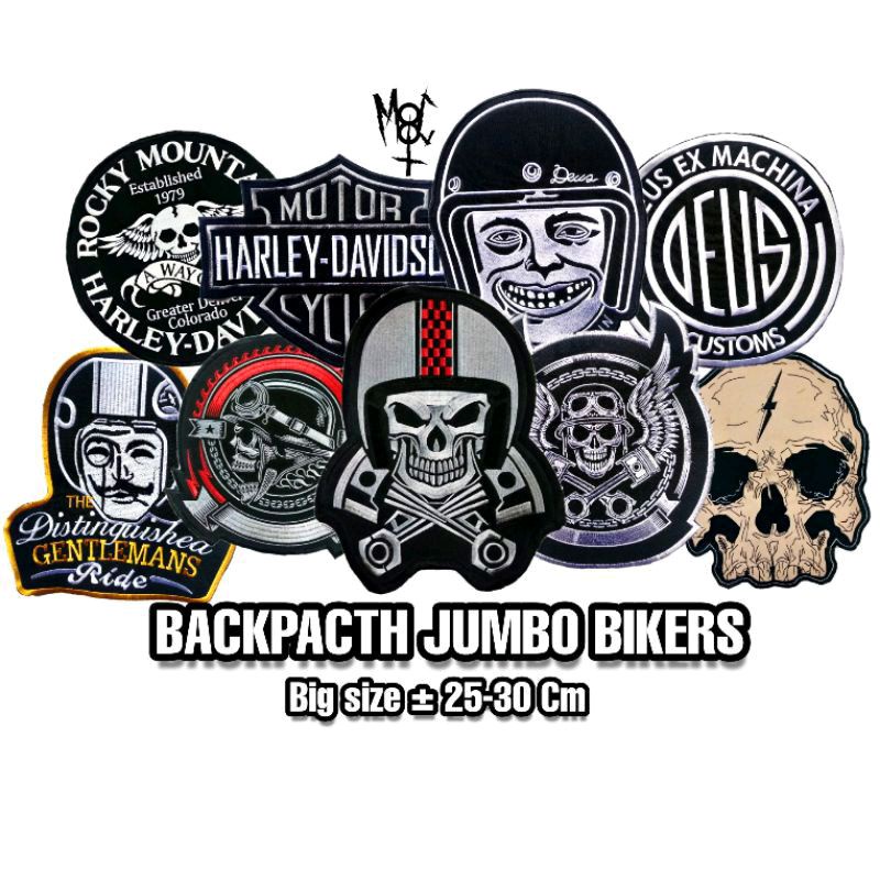 Back patch backpatch  Motor bikers bordir punggung bordiran emblem besar