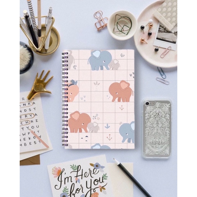 

notebook spiral buku tulis jurnal sekolah ukuran a5 isi 100 halaman bergaris dan polos gambar lucu aestetik notebook