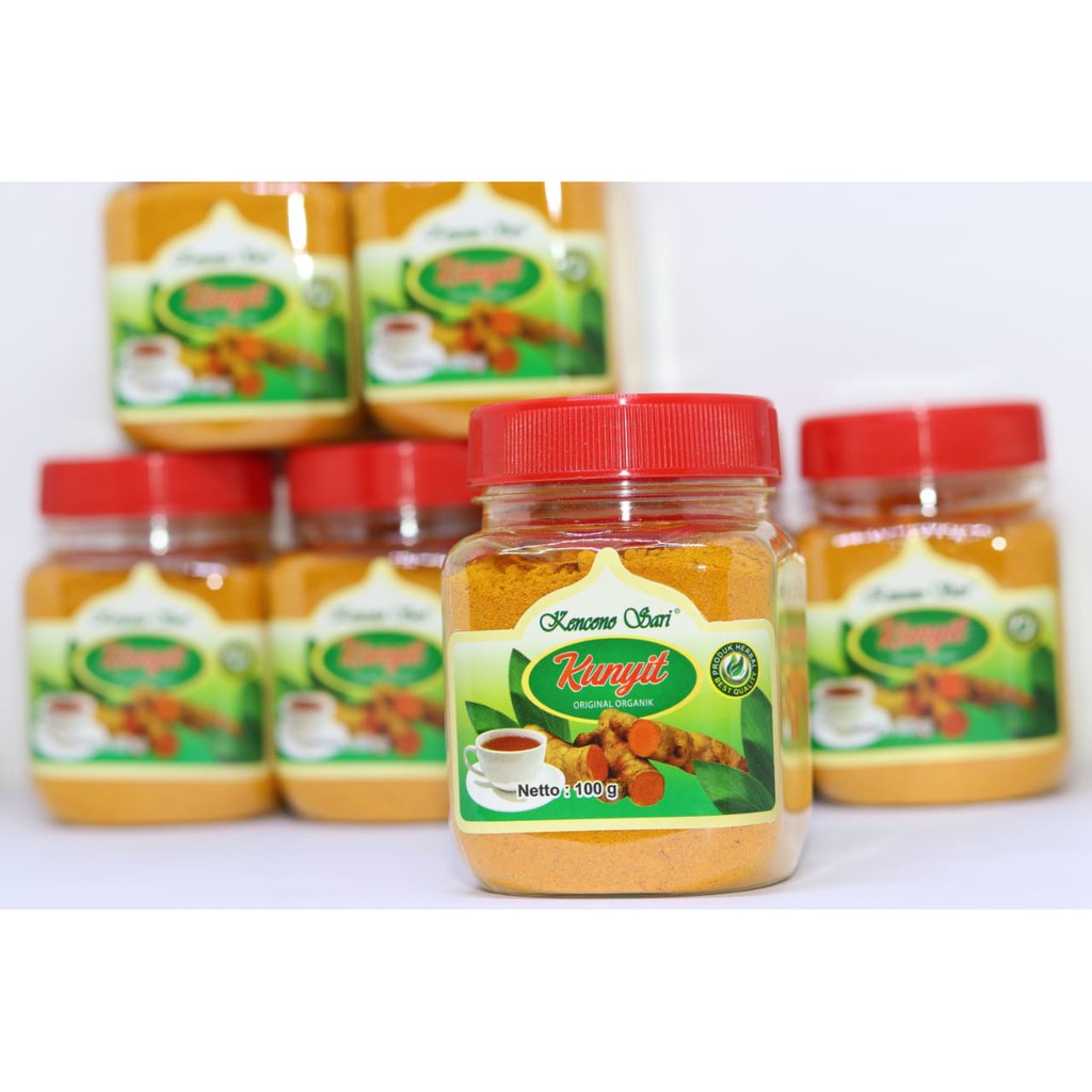 Kunyit bubuk organik | kunyit bubuk asli original 100gram kencono sari