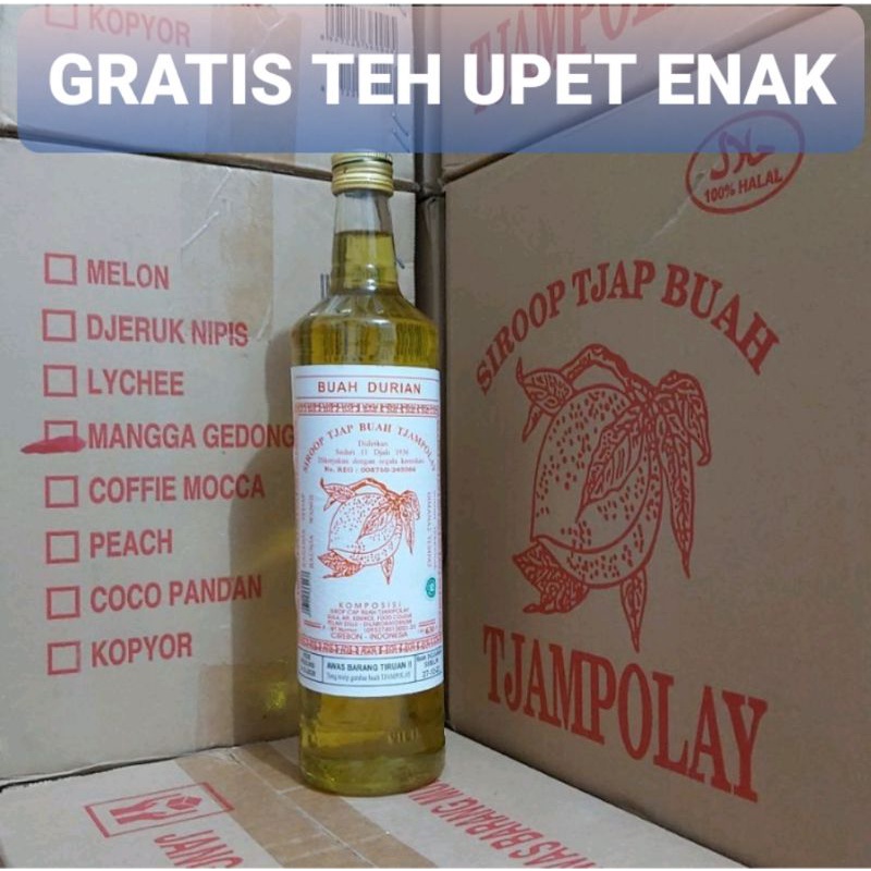 

SIRUP TJAMPOLAY Rasa BUAH DURIAN ASLI KHAS CIREBON GRATIS TEH UPET