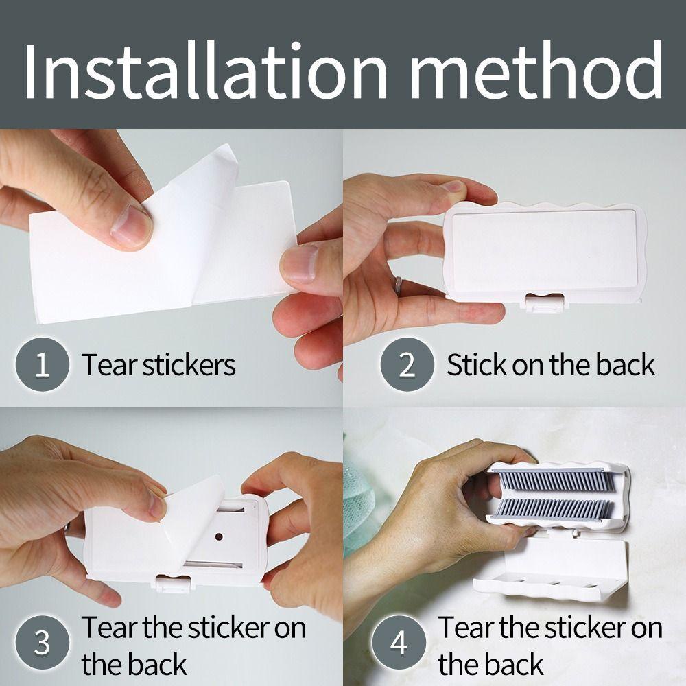 Populer Hair Catcher Wall Mounted Shower Drain Cleanning Stopper/Alat Penangkap Rambut