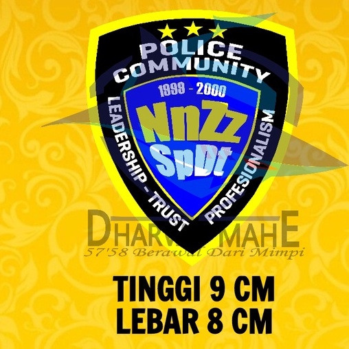 

NNZZ SPDT, stiker angkatan 18 bintara polri, stiker polisi,