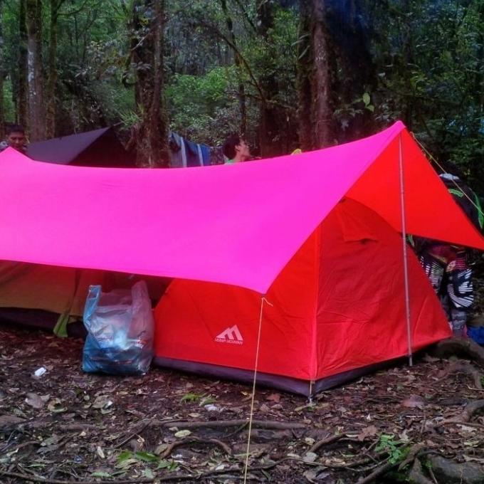 Paket Flysheet 4X6 Bogaboo Waterproof Include Tiang Pasak Dan Tali