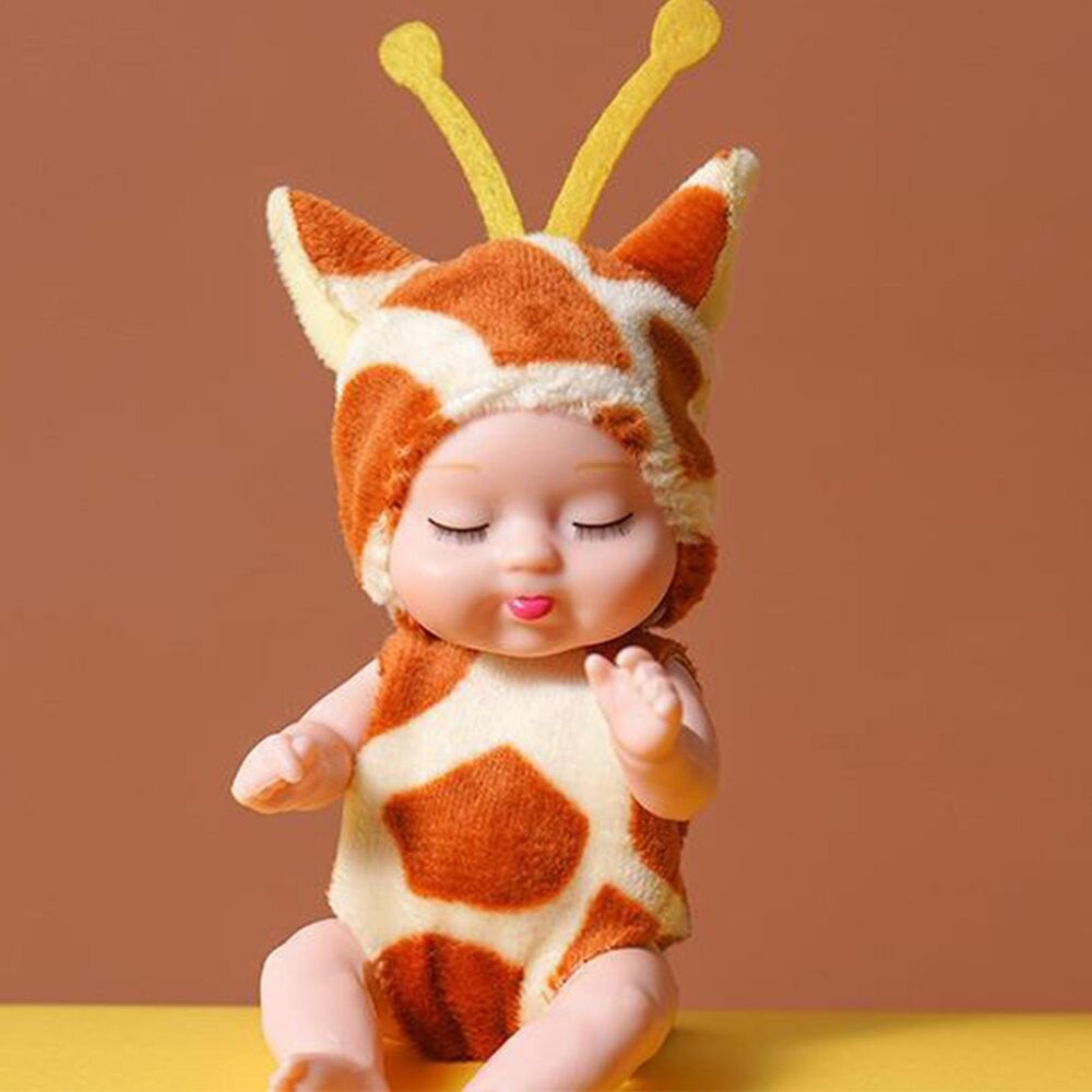 8pcs / Set Mainan Boneka Reborn Bayi / Anak Perempuan Tidur Tampak Asli Untuk Hadiah Natal / Ulang Tahun