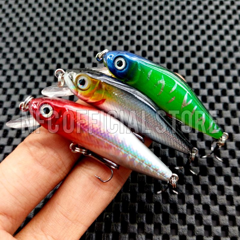 Lure minnow Floating 6cm / 4,5gr dengan Action dan warna KILLER Rekomendasi untuk Ultralight casting