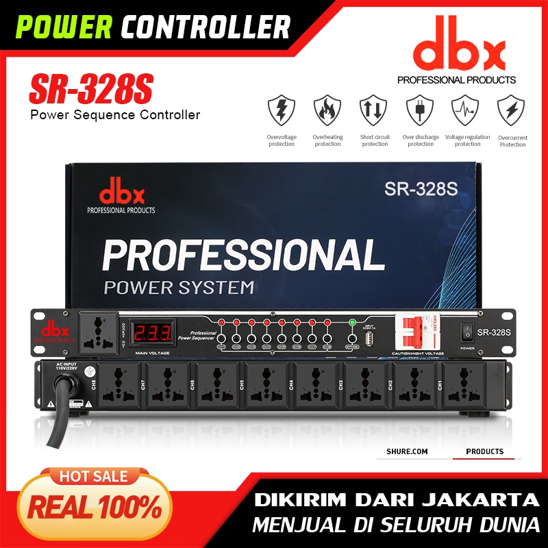 Manajer listrik  SR-328S 40 Amp power controller 8-channel audio time system power is applicable to stage central control socket controller.