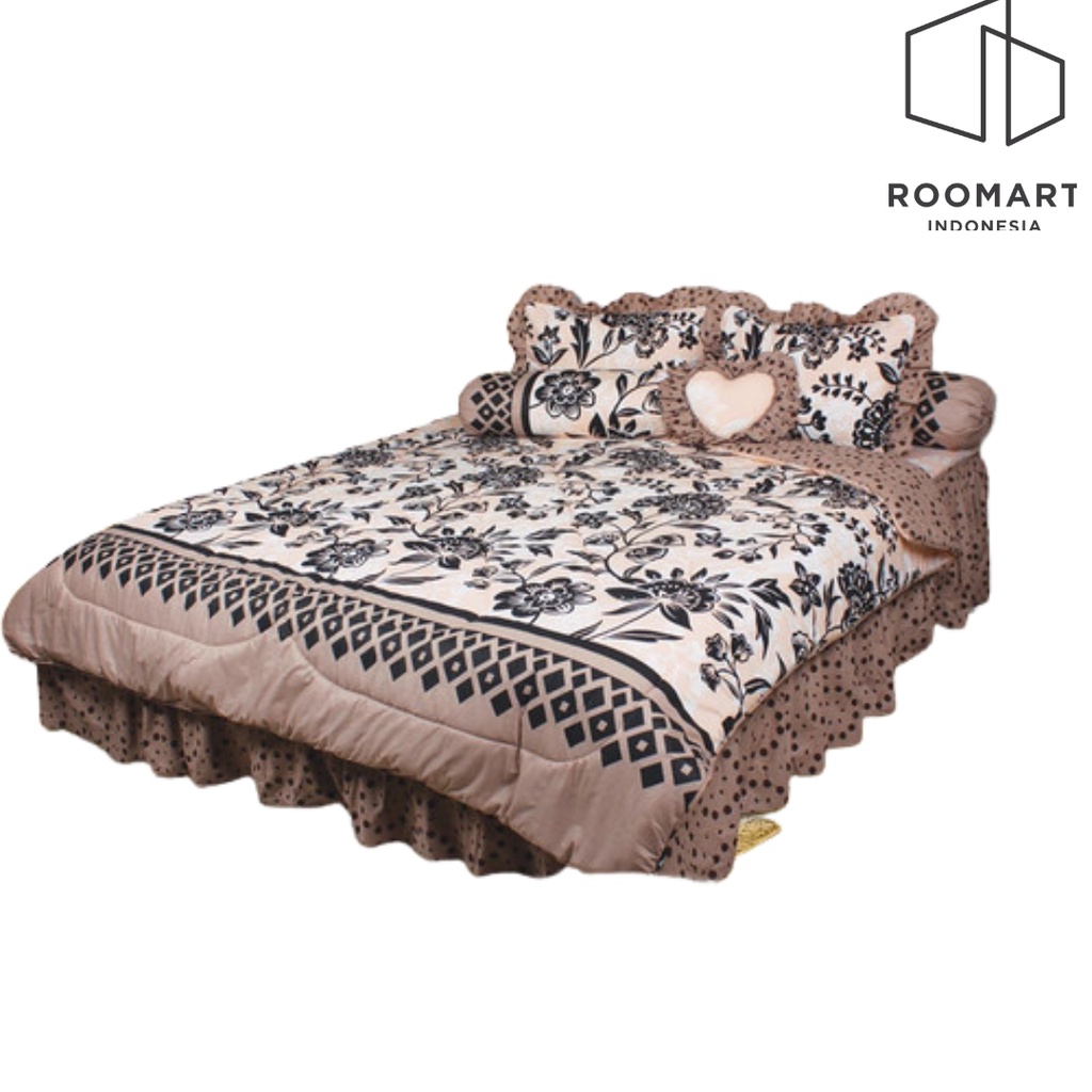 Sprei Rumbai All New My Love Sekar Ukuran 160x200 Queen & 180x200 King Tinggi 30 Sprey Flower Seprei