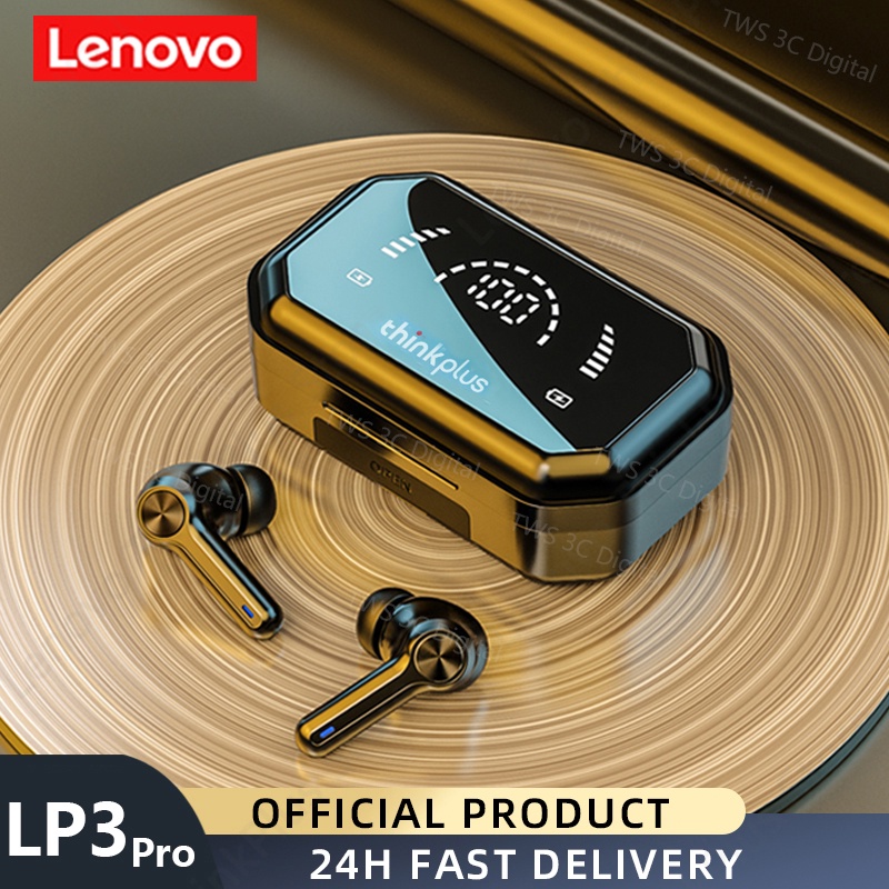 Lenovo LP3 PRO TWS Headset Bluetooth 5.0 1200 MAh Kapasitas Besar Baterai Power Bank+Headset 2 in 1 Nirkabel Earphone HIFI Musik Headphone