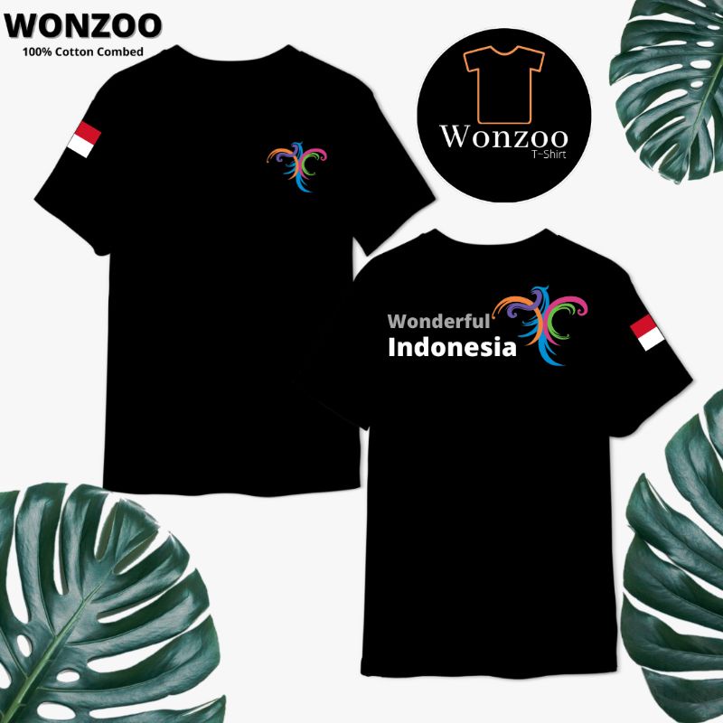 KAOS WONDERFUL INDONESIA - TSHIRT WONDERFUL INDONESIA - BAJU PESONA INDONESIA PREMIUM QUALITY