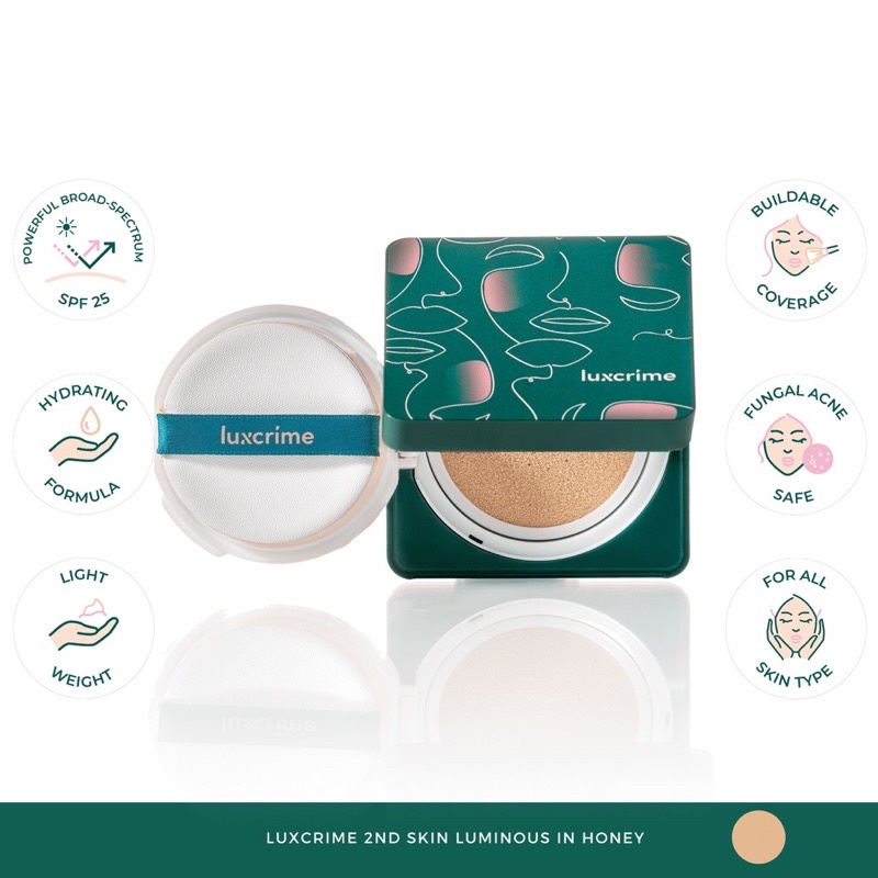 CUSHION LUXCRIME SHADE HONEY DAN TWO WAY CAKE BEDAK LUXCRIME SHADE CUSTARD
