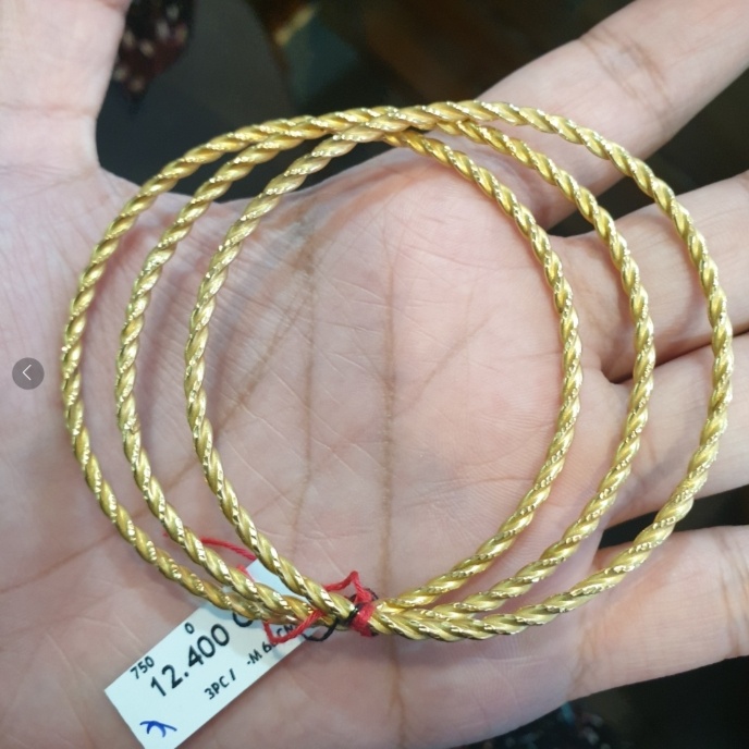 Gelang emas 17K - 12.4 gr kadar 750 - 3792