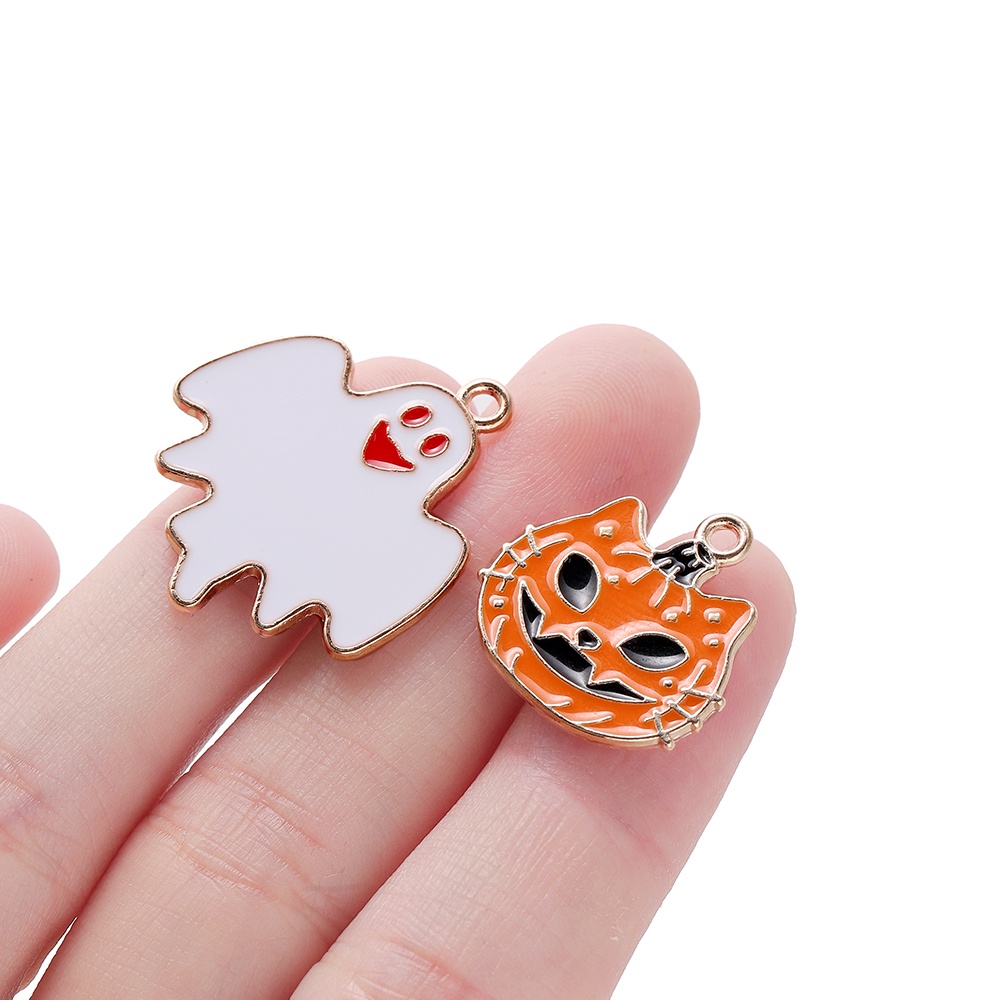 5pcs Liontin Bentuk Tetesan Minyak Bahan Alloy Untuk Perhiasan Halloween