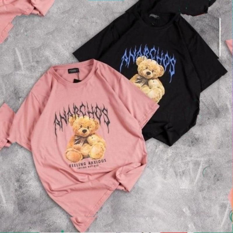 Kaos Oversize Wanita Anarchos Tedy Bear XL