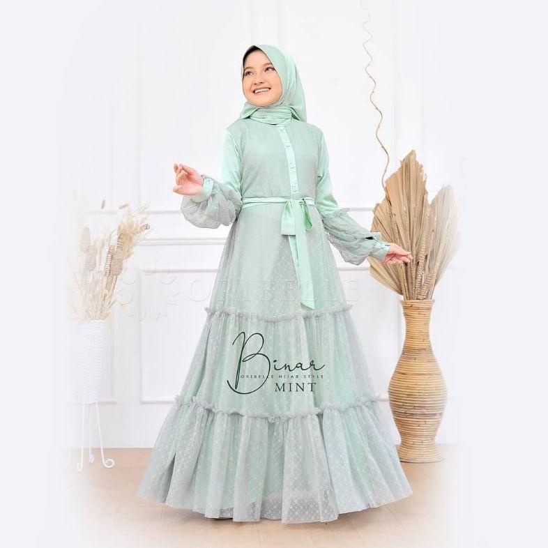 [KODE PRODUK K0PNW5235] GAMIS ANAK TANGGUNG PEREMPUAN USIA 7-8-9-10-11-12-13-14 TAHUN GAMIS BINAR SY