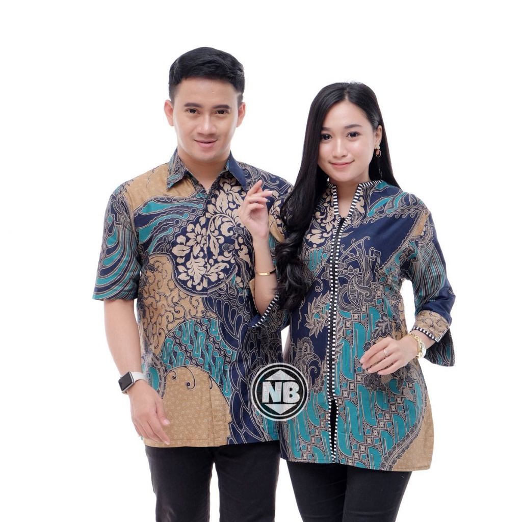 Batik Couple Modern Atasan Blouse Batik Kerja Kantor Wanita