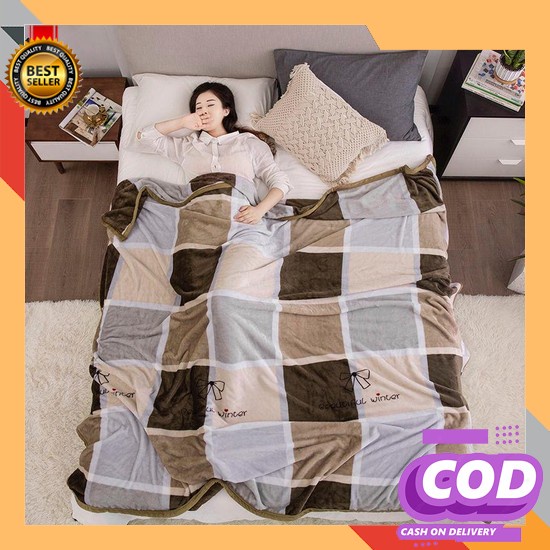 Selimut Bayi Extra Tebal Murah 180X200 Dewasa Polos T4Z6 Putih Karakter Tebal Dewasa Jumbo Karakter 