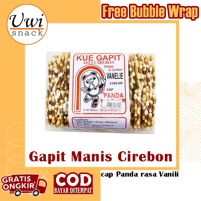 

Gapit Manis cap Panda / Gapit Cirebon cap Panda / Gapit rasa Wijen, Gapit rasa Vanilie