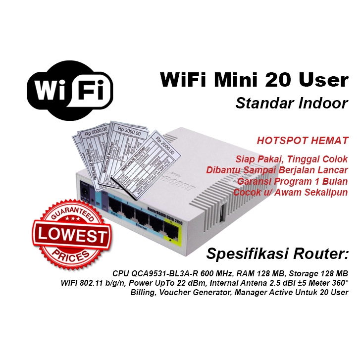 Alat Usaha Hotspot Cocok Untuk Cafe Warkop (Standar Indoor)