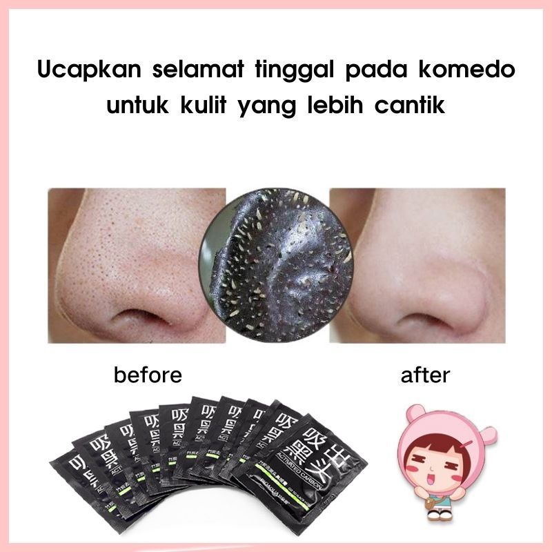 Activated Carbon Blackhead Mask Blackhead Masker Hidung Penghilang