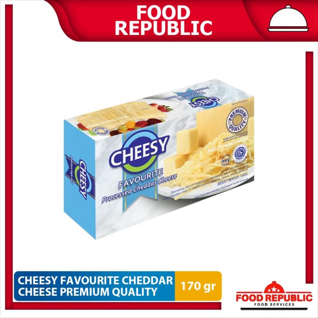 Cheesy Keju Favourite 160 gr Cheddar Cheese Roti dan Martabak Premium Quality Halal