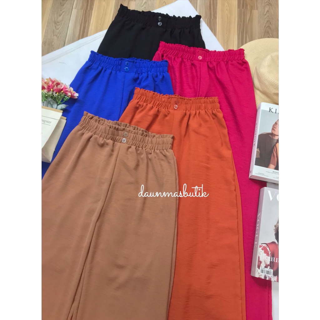 1KG MUAT 4PCS | KULOT CRINCLE KANCING DUA HITS OOTD ORIGINAL FASHION WANITA TERMURAH