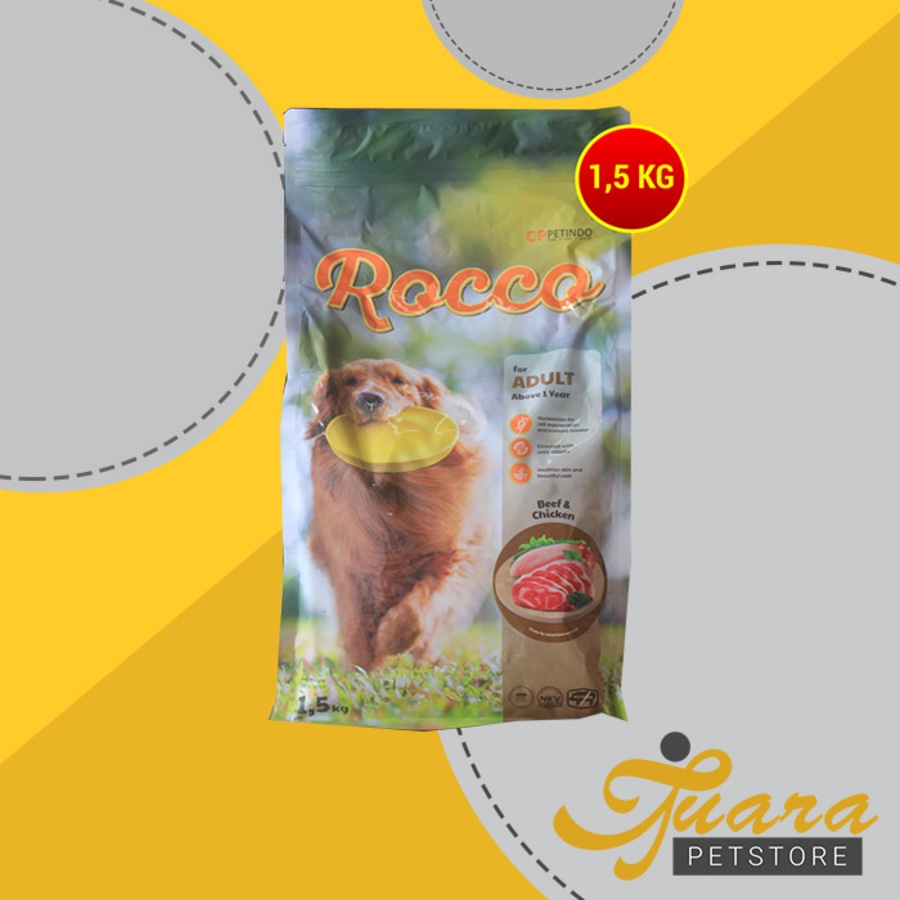 Makanan Kering Anjing Rocco Dry Dog food 1.5 KG Non pedigree